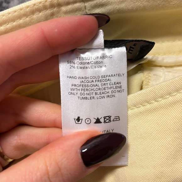 Patrizia Pepe Firenze Italian pastel yellow denim jeans low rise bootcut - Picture 6 of 10